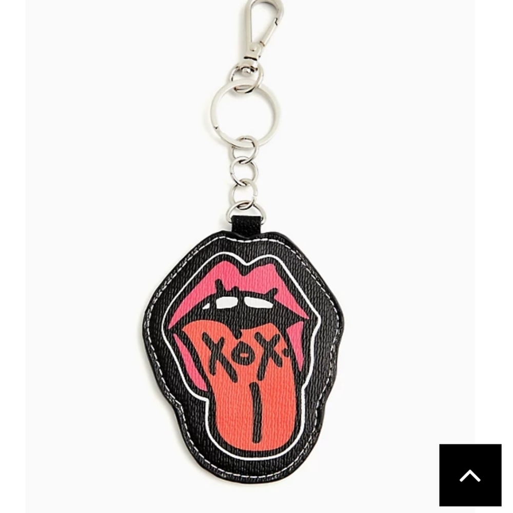 🆕BETSEY JOHNSON LIPS WITH TONGUE OUT BAG CHARM & KEYCHAIN